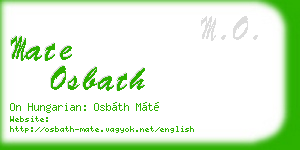 mate osbath business card